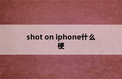 shot on iphone什么梗